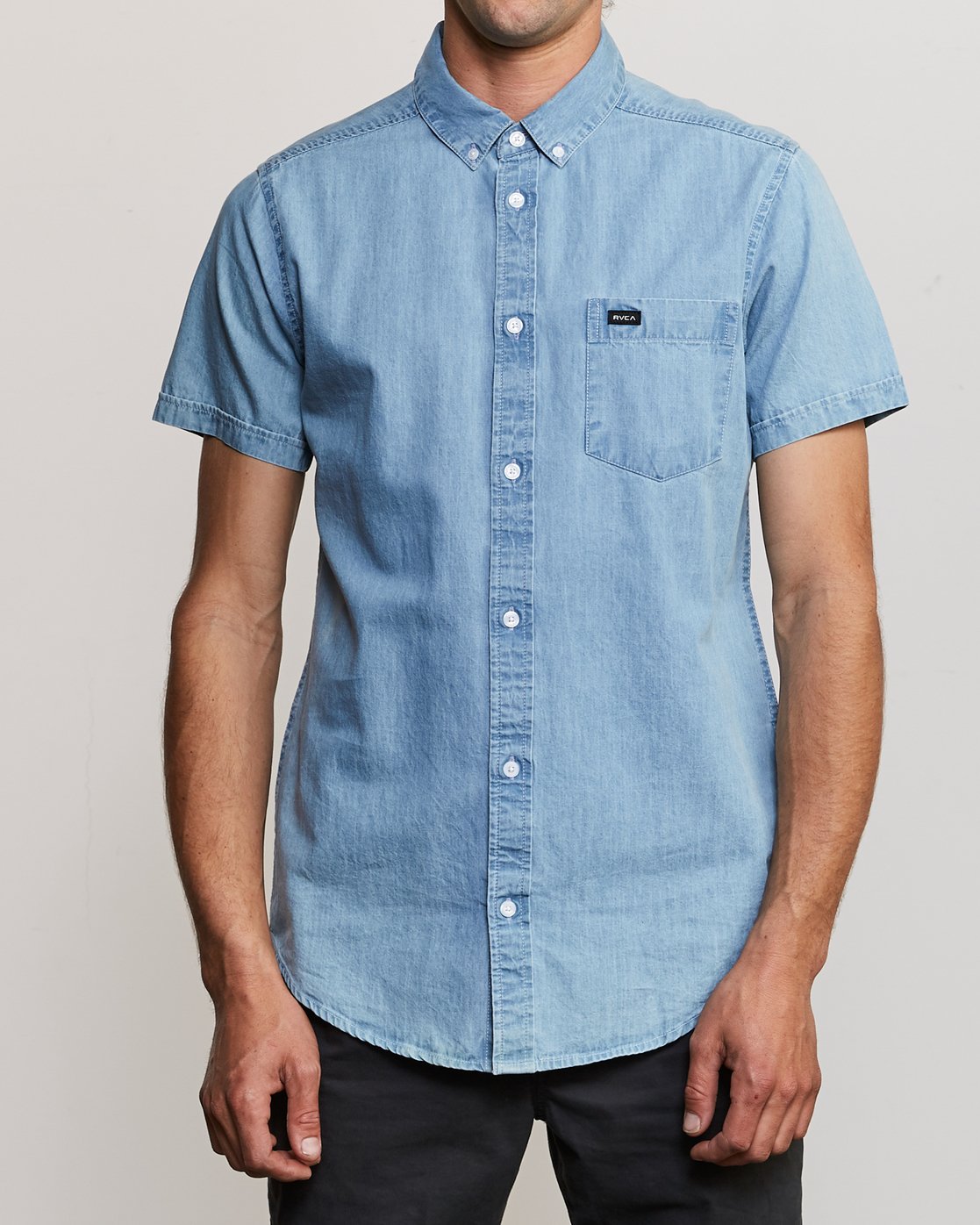rvca slim fit button up