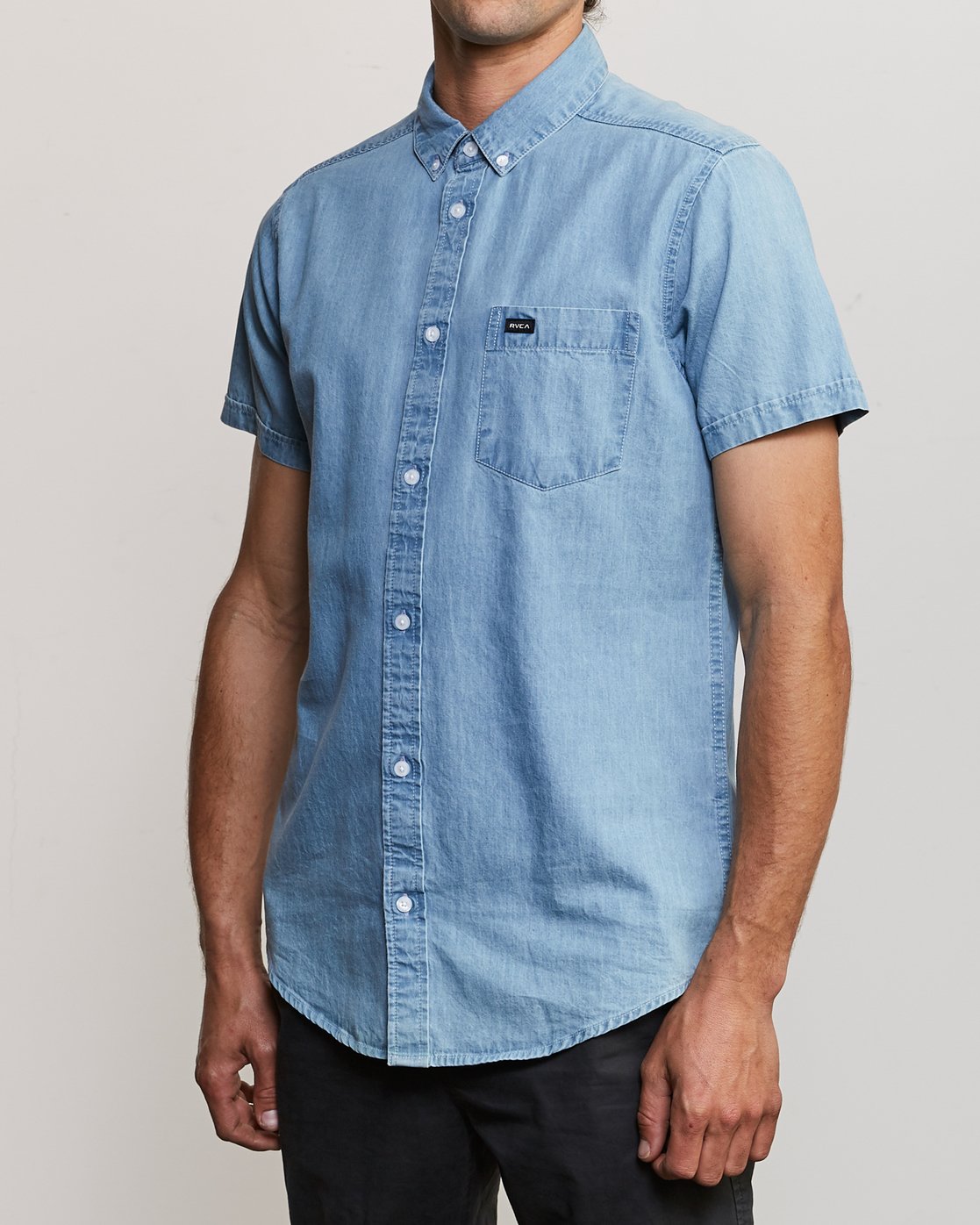 rvca denim shirt