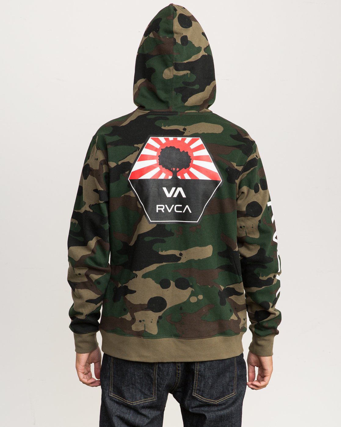 rvca camo hoodie