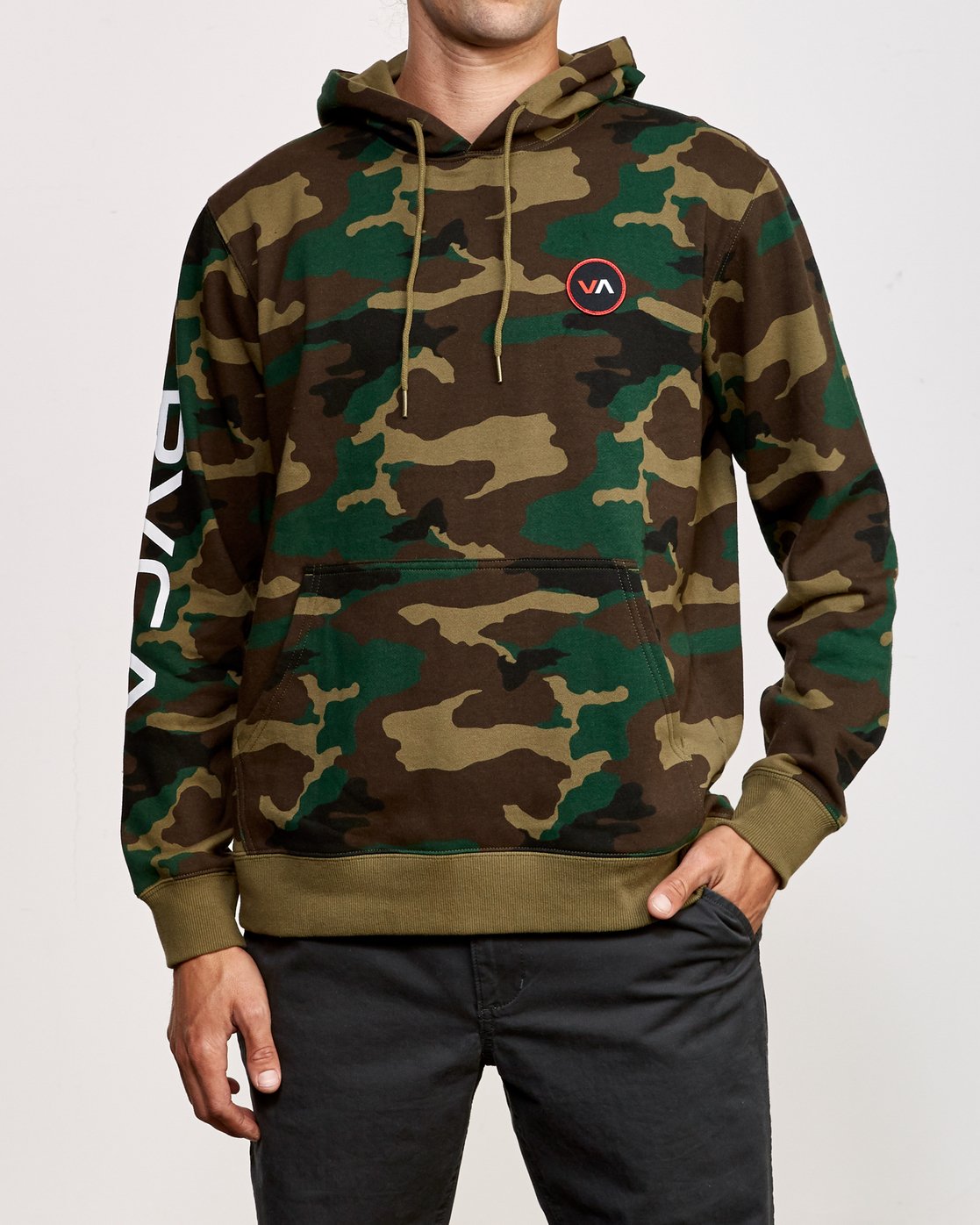 rvca khaki hoodie