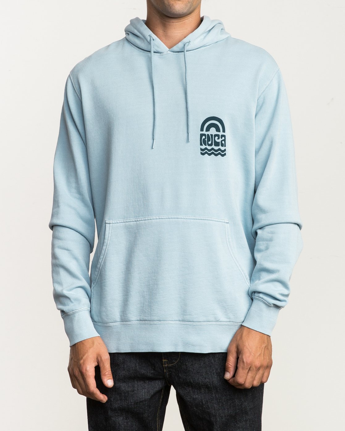 rvca blue hoodie