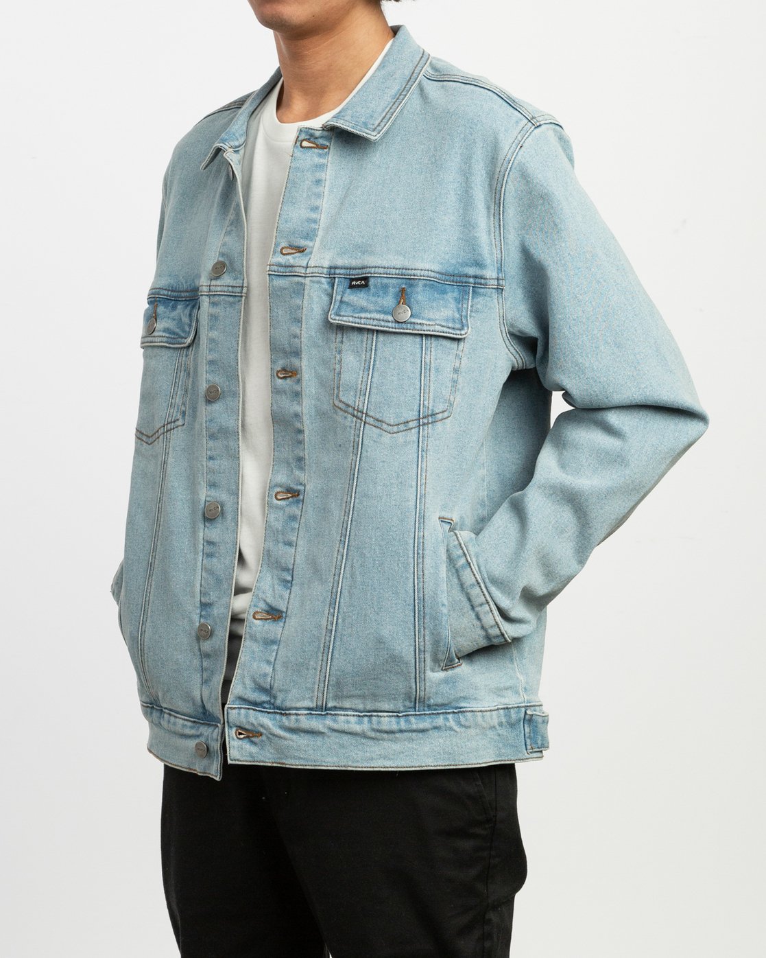 rvca denim shirt