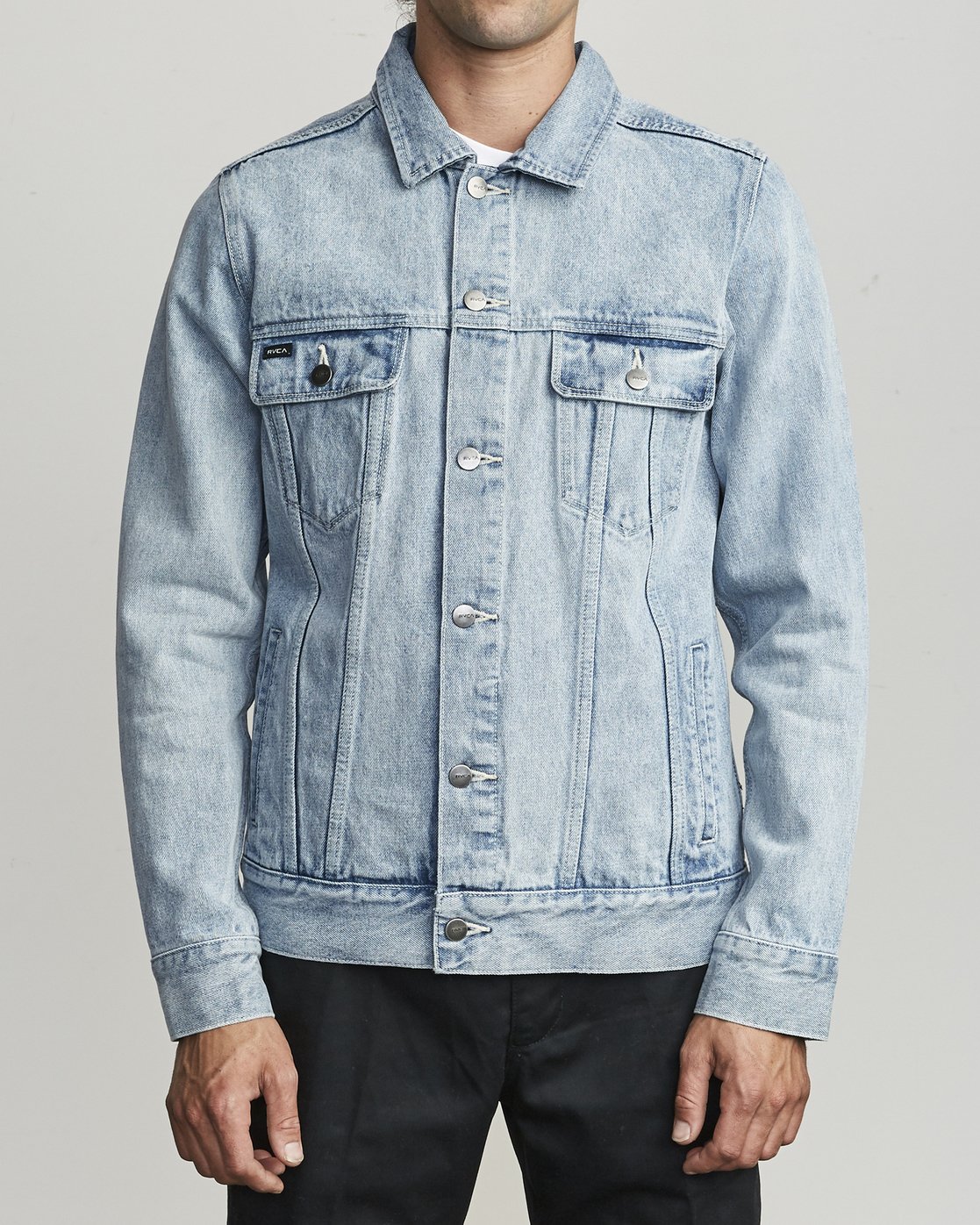 rvca black denim jacket