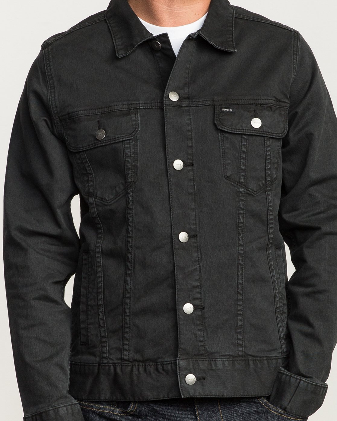 rvca denim shirt