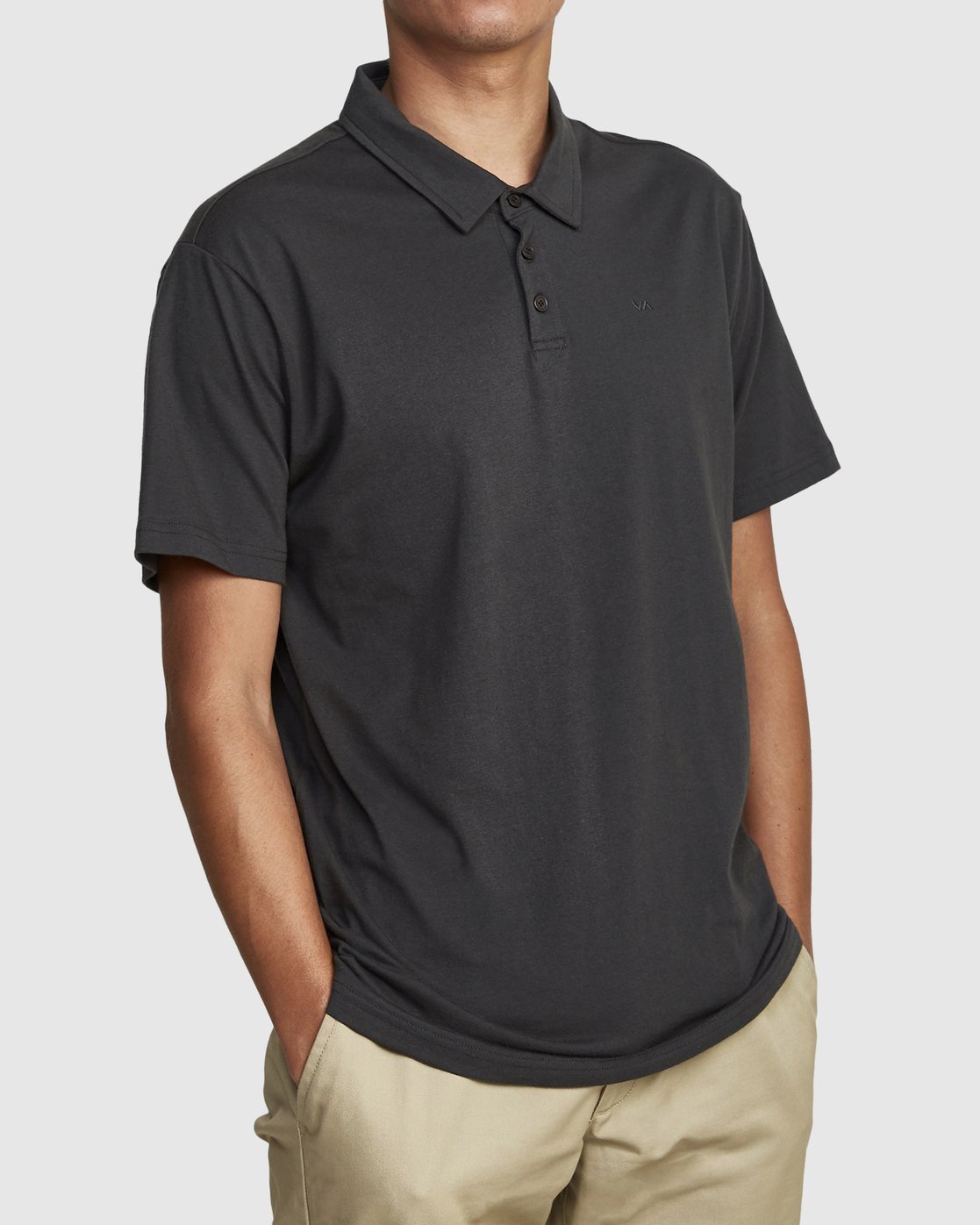 RVCA Mens PTC Pigment Short Sleeve Polo Shirt