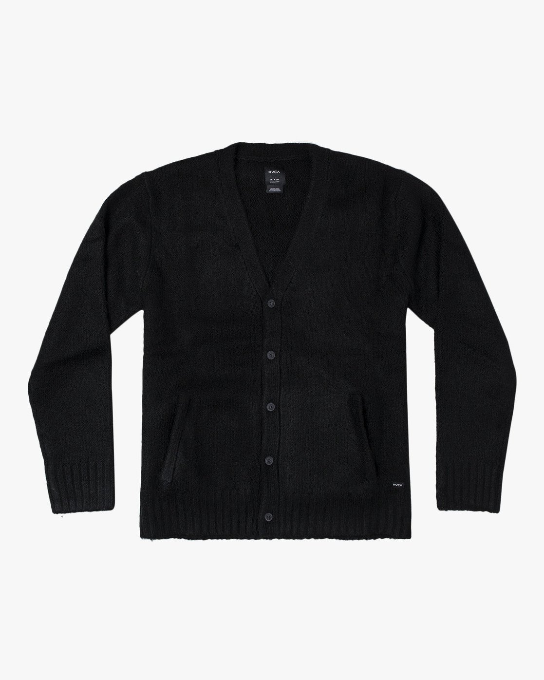 black knit cardigan sweater