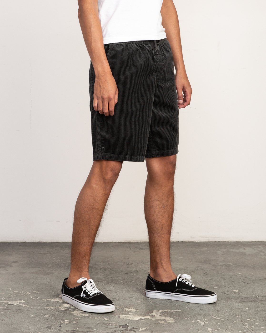 mens black corduroy shorts