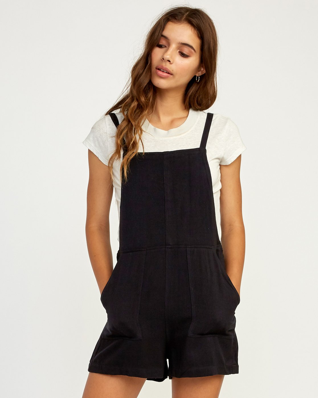 black overall romper