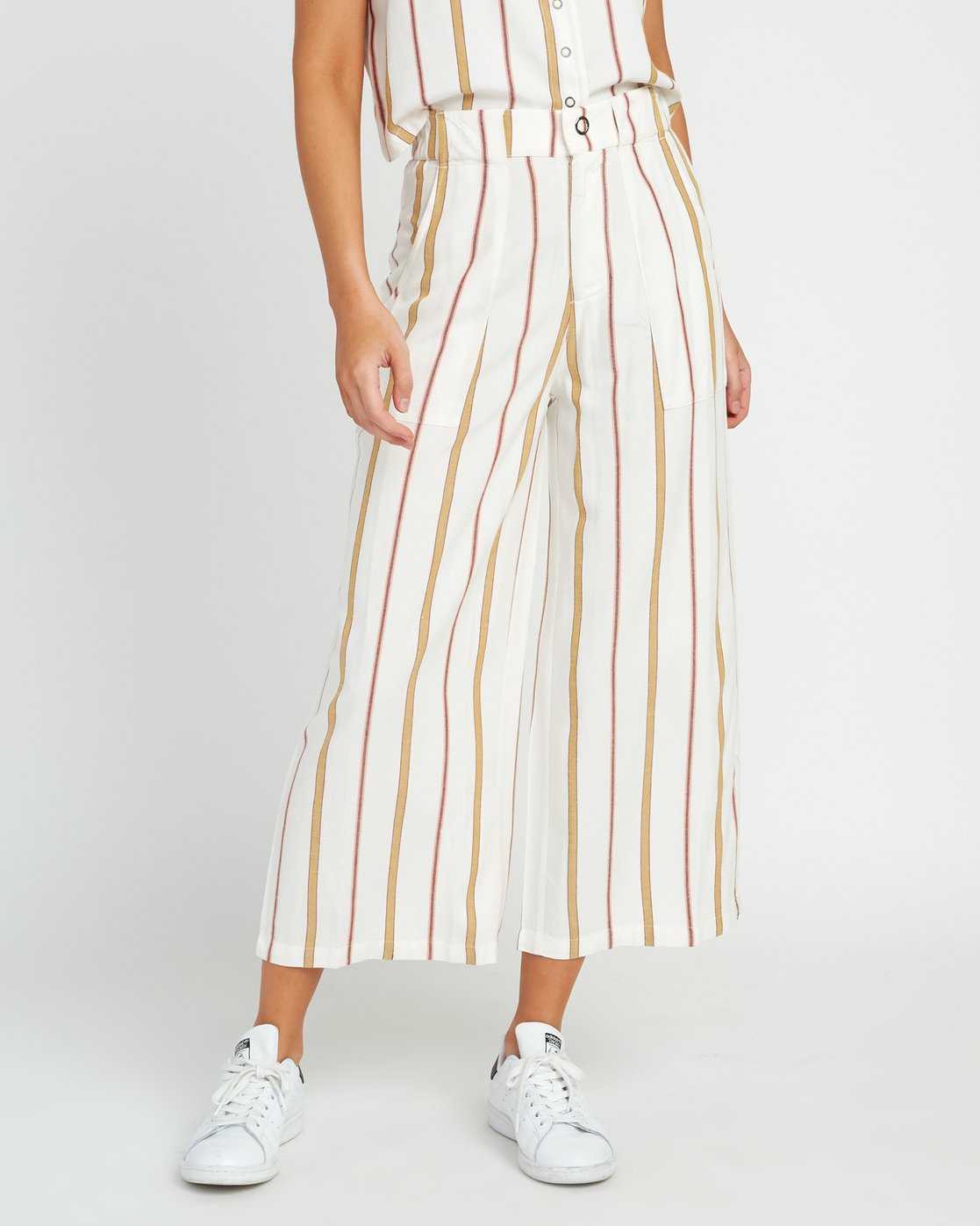 white striped trousers