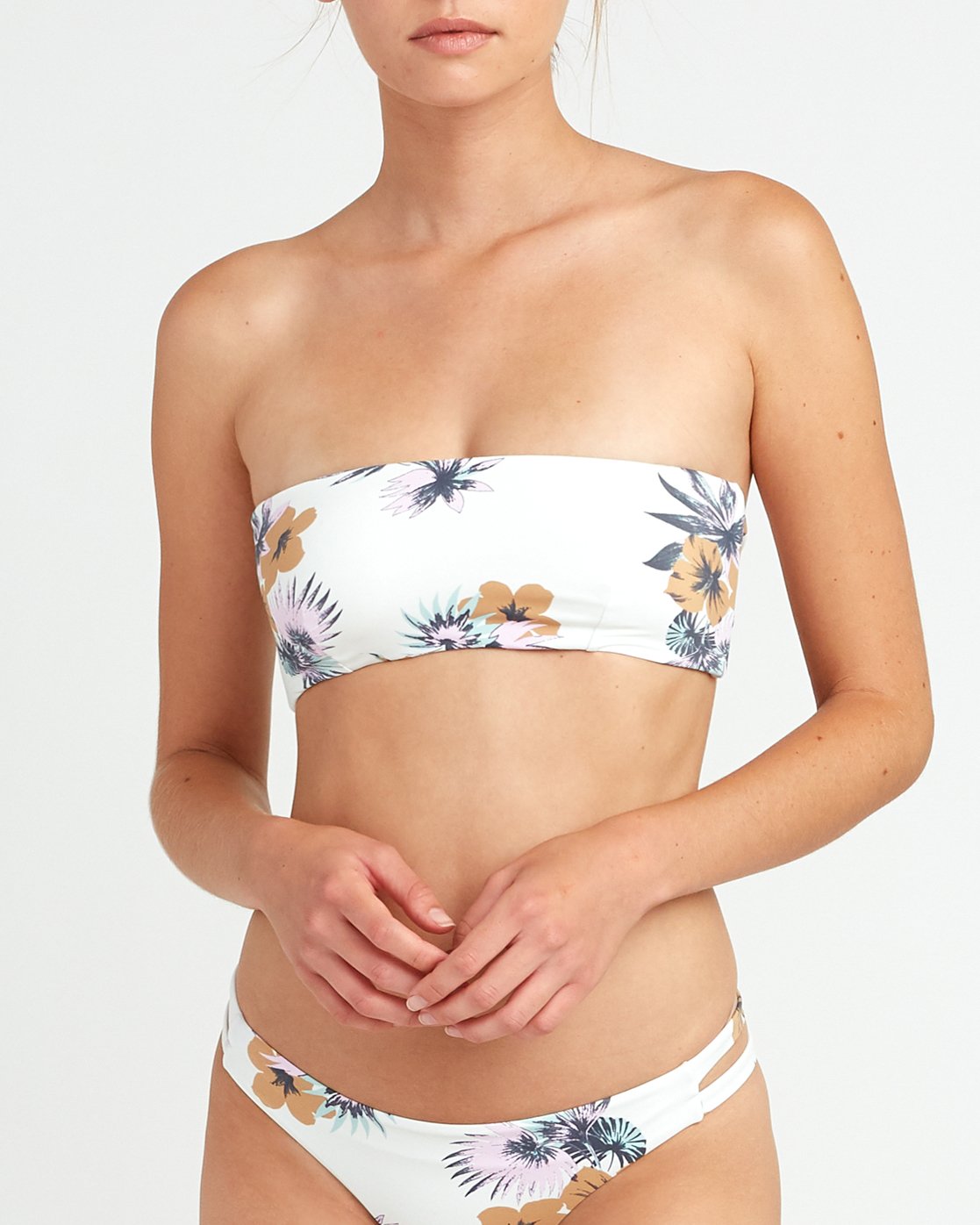 floral bandeau swimsuit