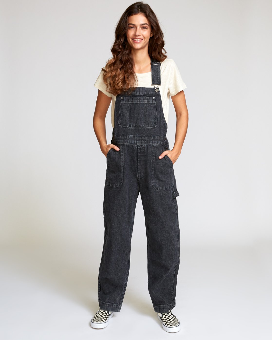 overall black jeans