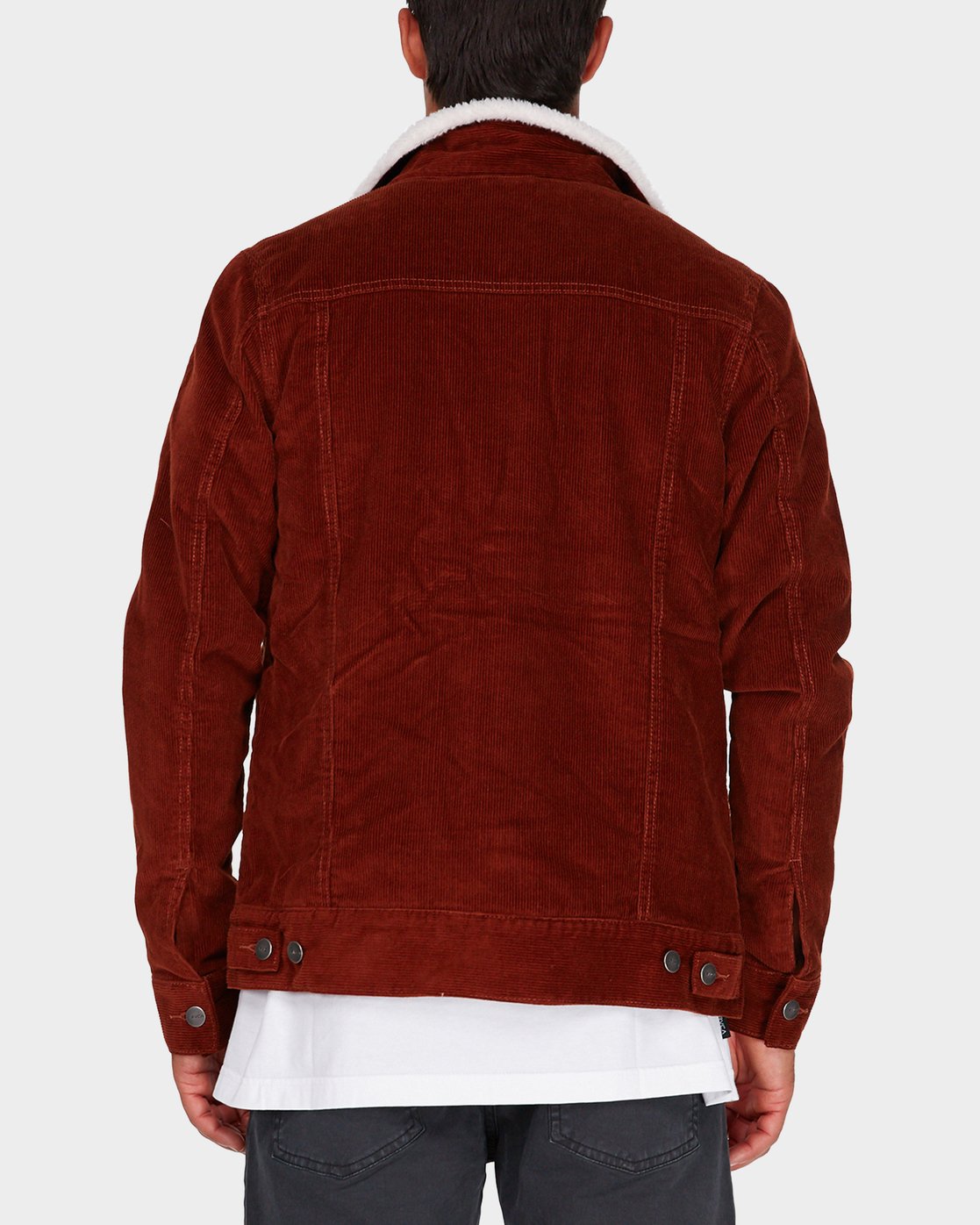 rvca daggers cord sherpa jacket