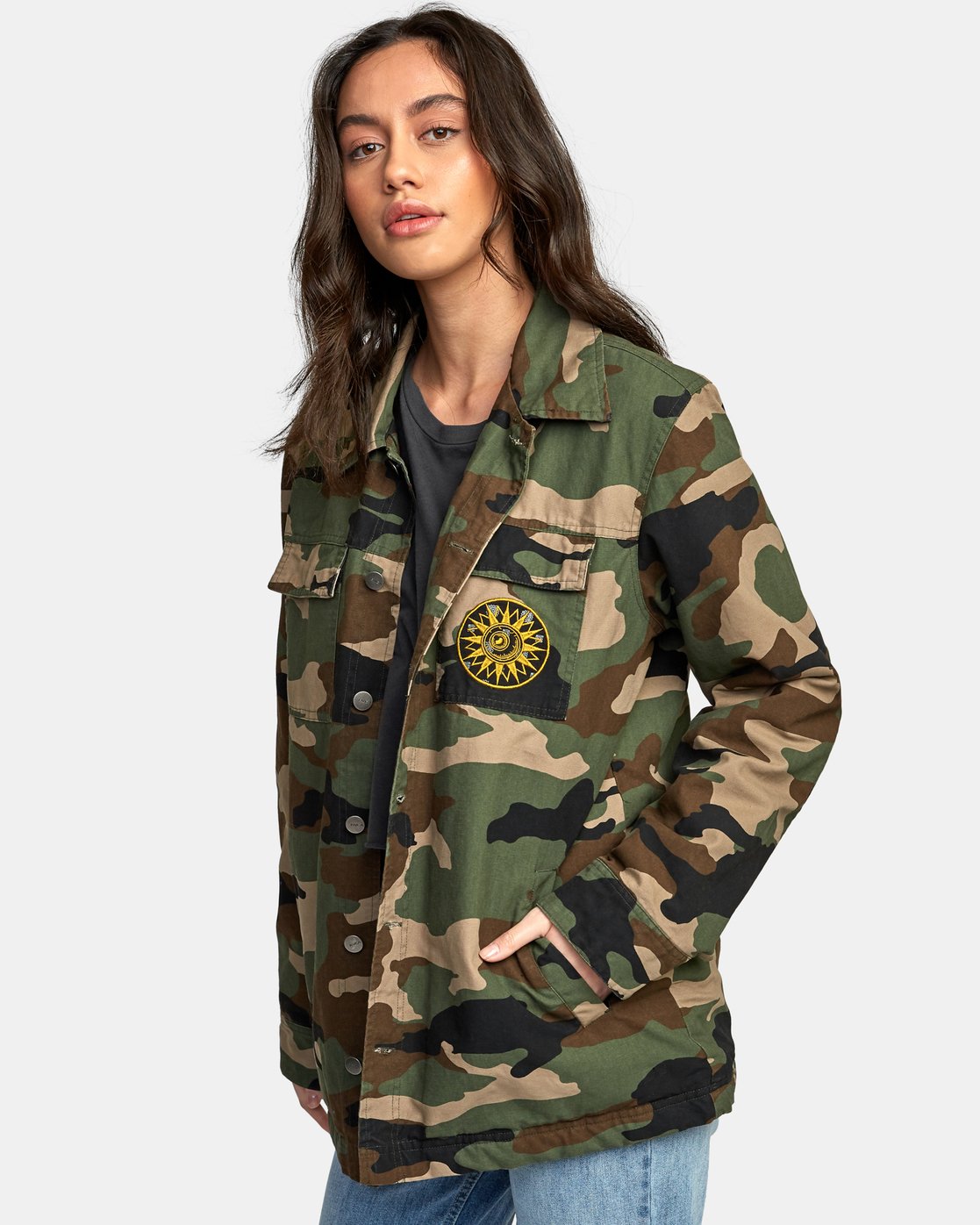 camouflage hooded jacket