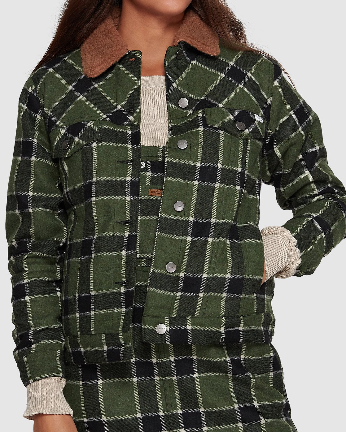 Plaid Merc Jacket Green 9352315315630 RVCA