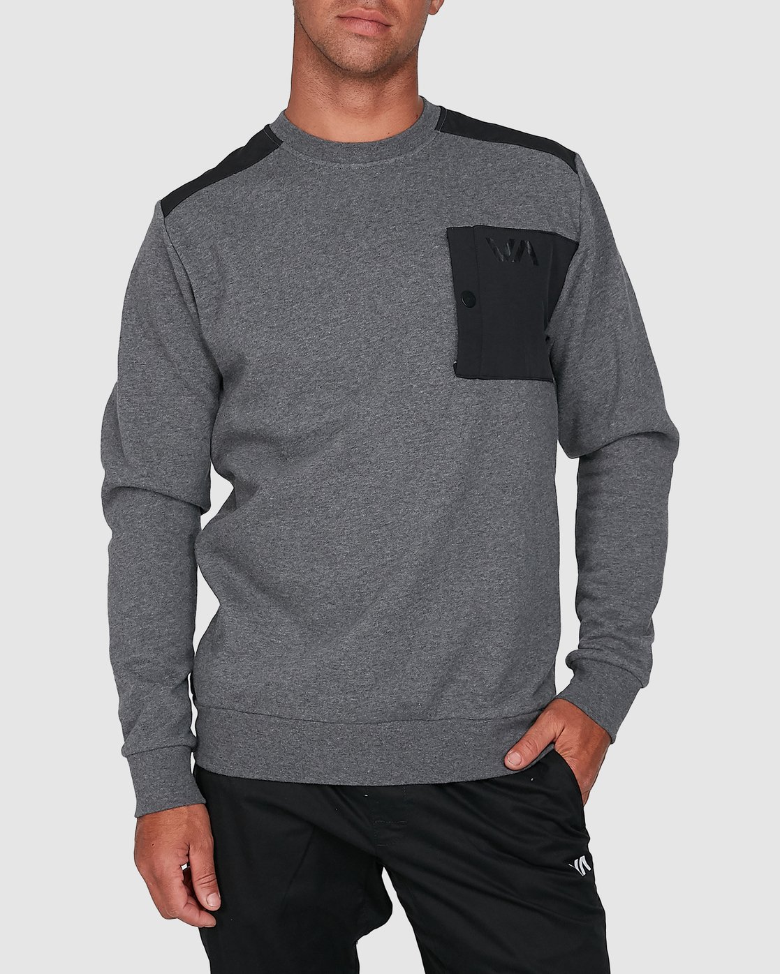 RVCA Mens Hybrid Crew Sweatshirt