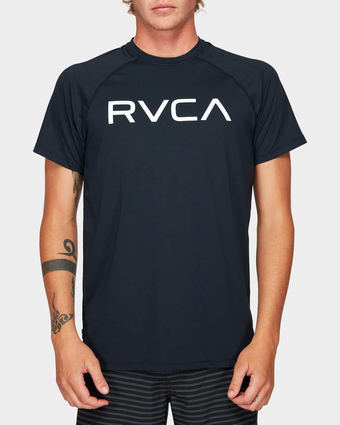 RVCA Mens Micro Mesh Short Sleeve Surf T-Shirt