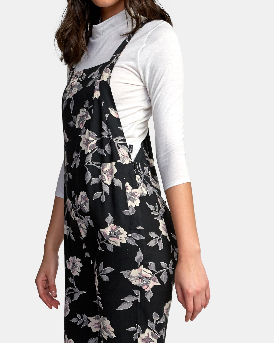 floral dungaree dress