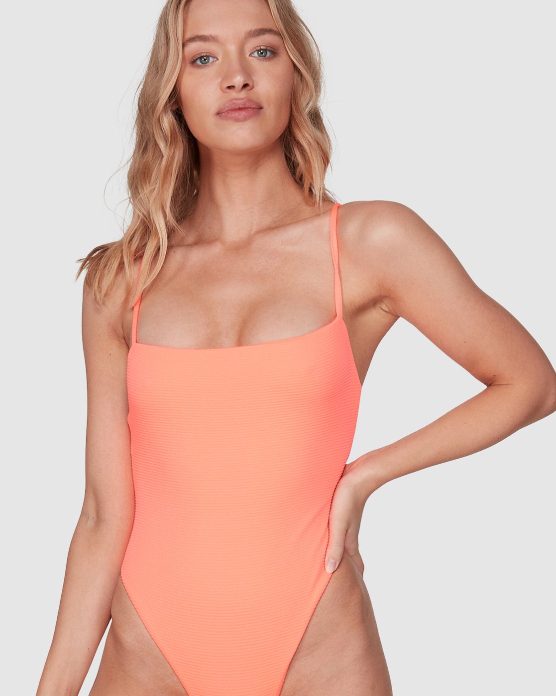 fluro one piece swimsuit