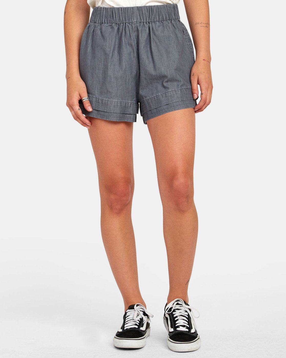 chambray shorts womens