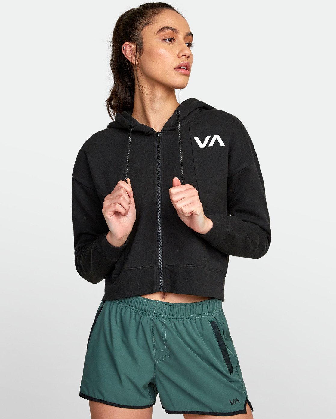 short zip hoodie