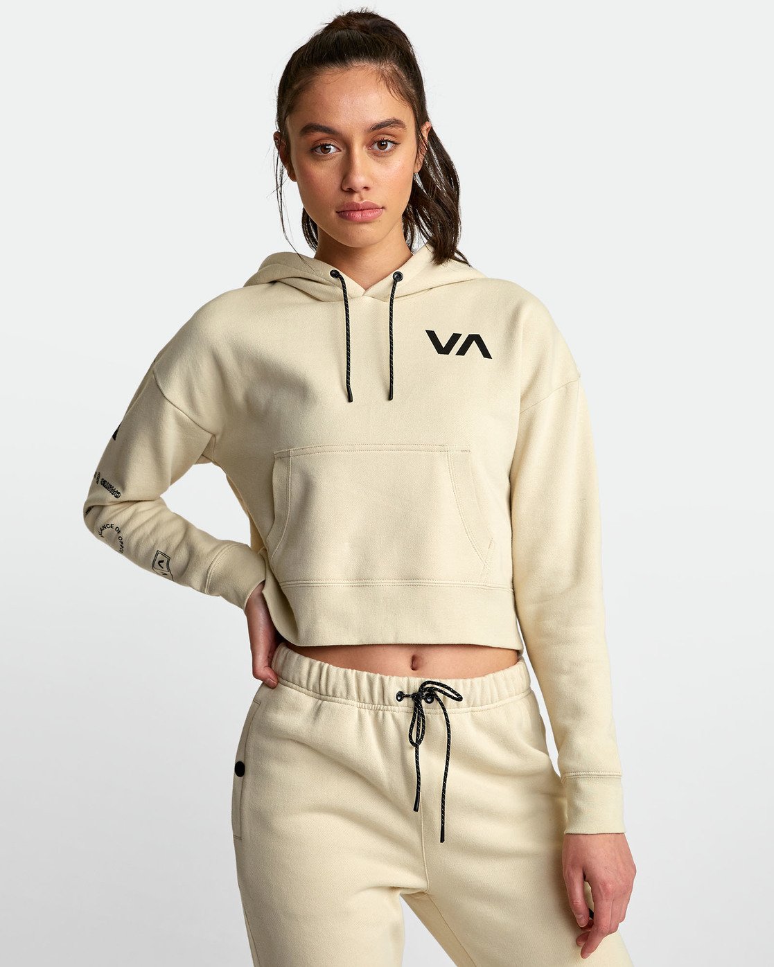 rvca khaki hoodie