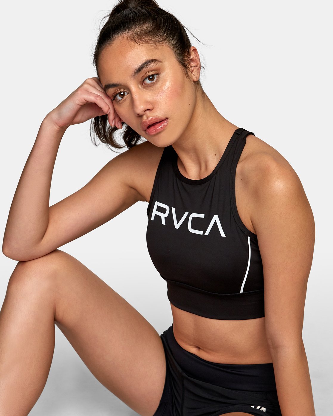 longline crop top sports bra