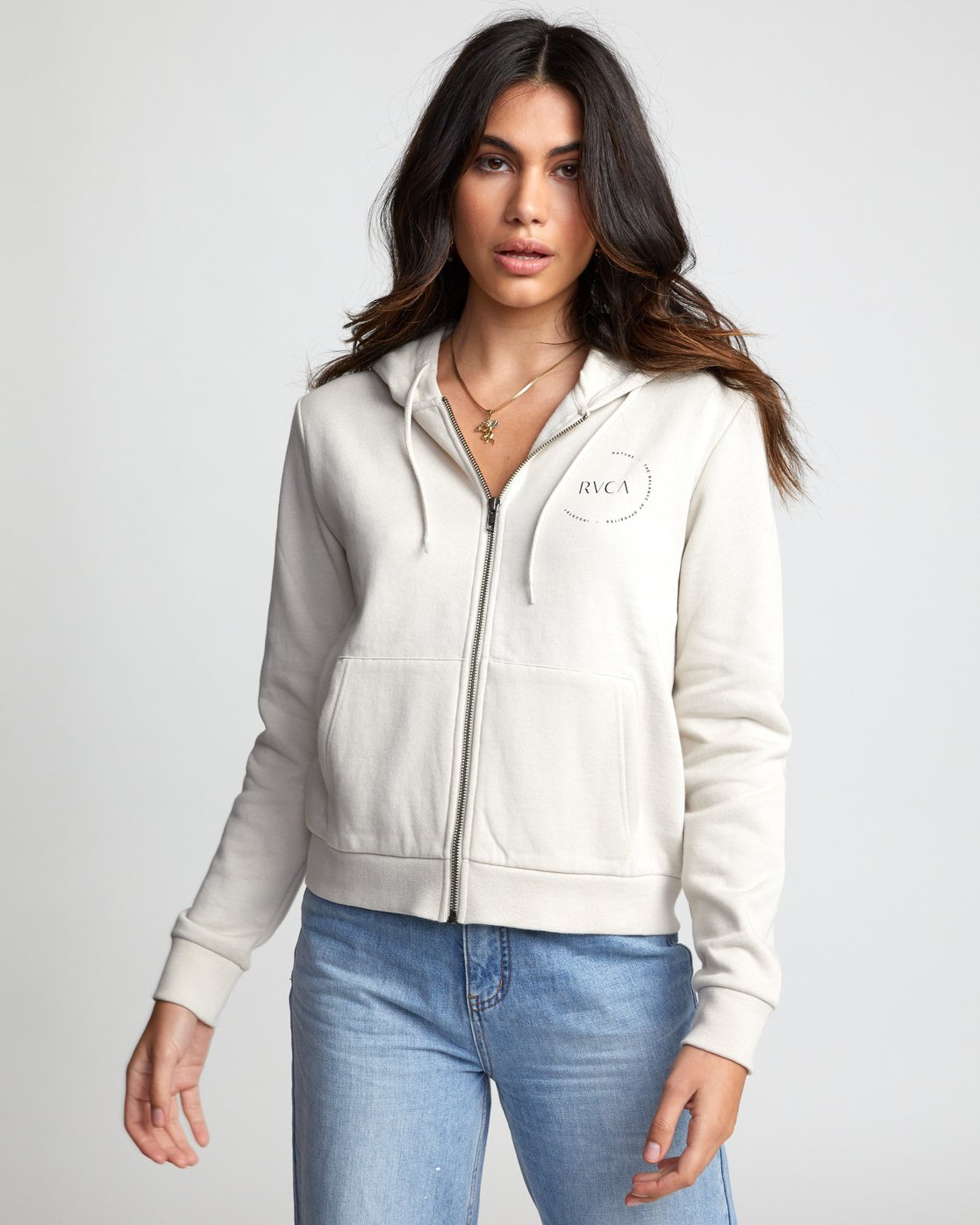 rvca zip up hoodie