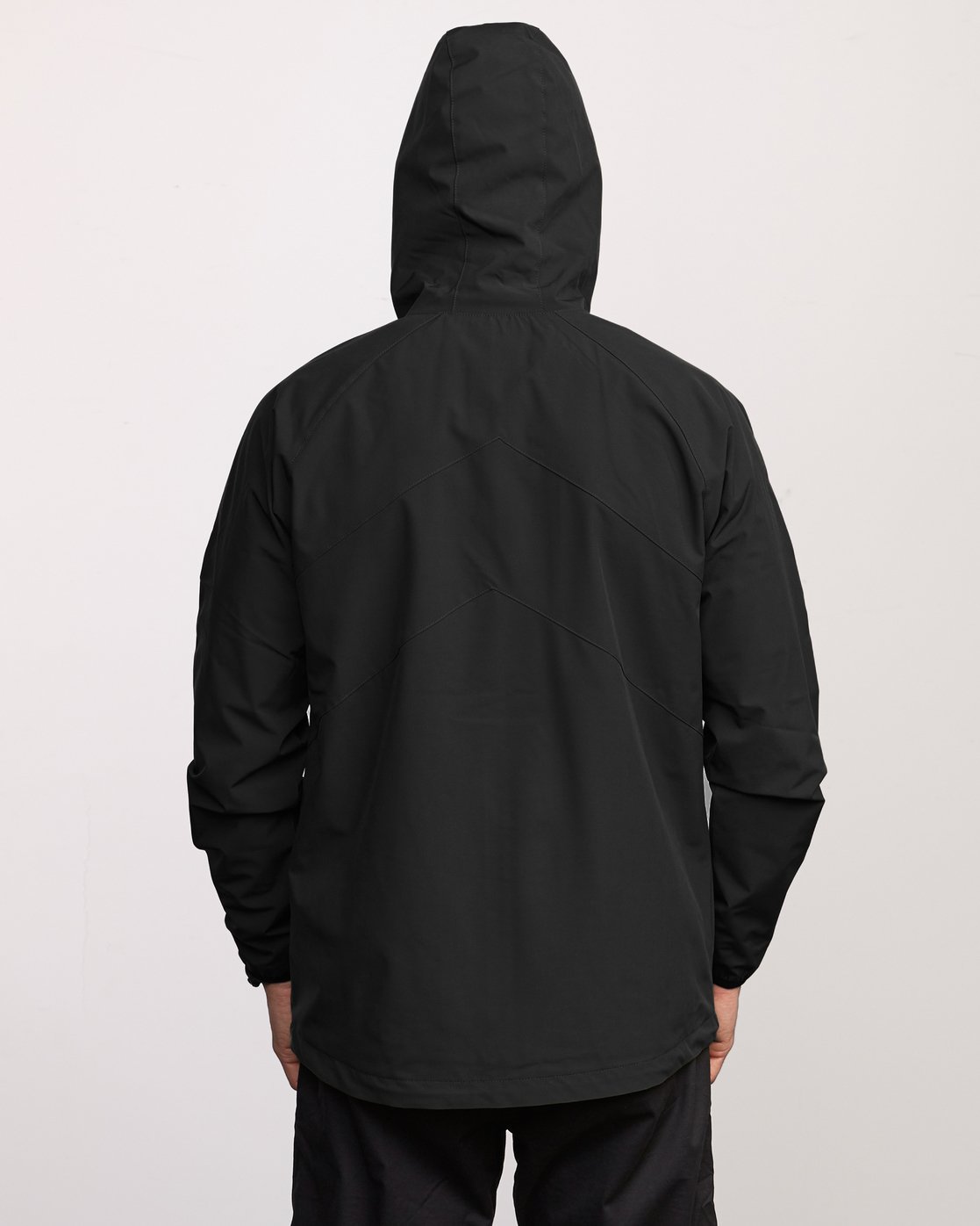 black windbreaker hoodie