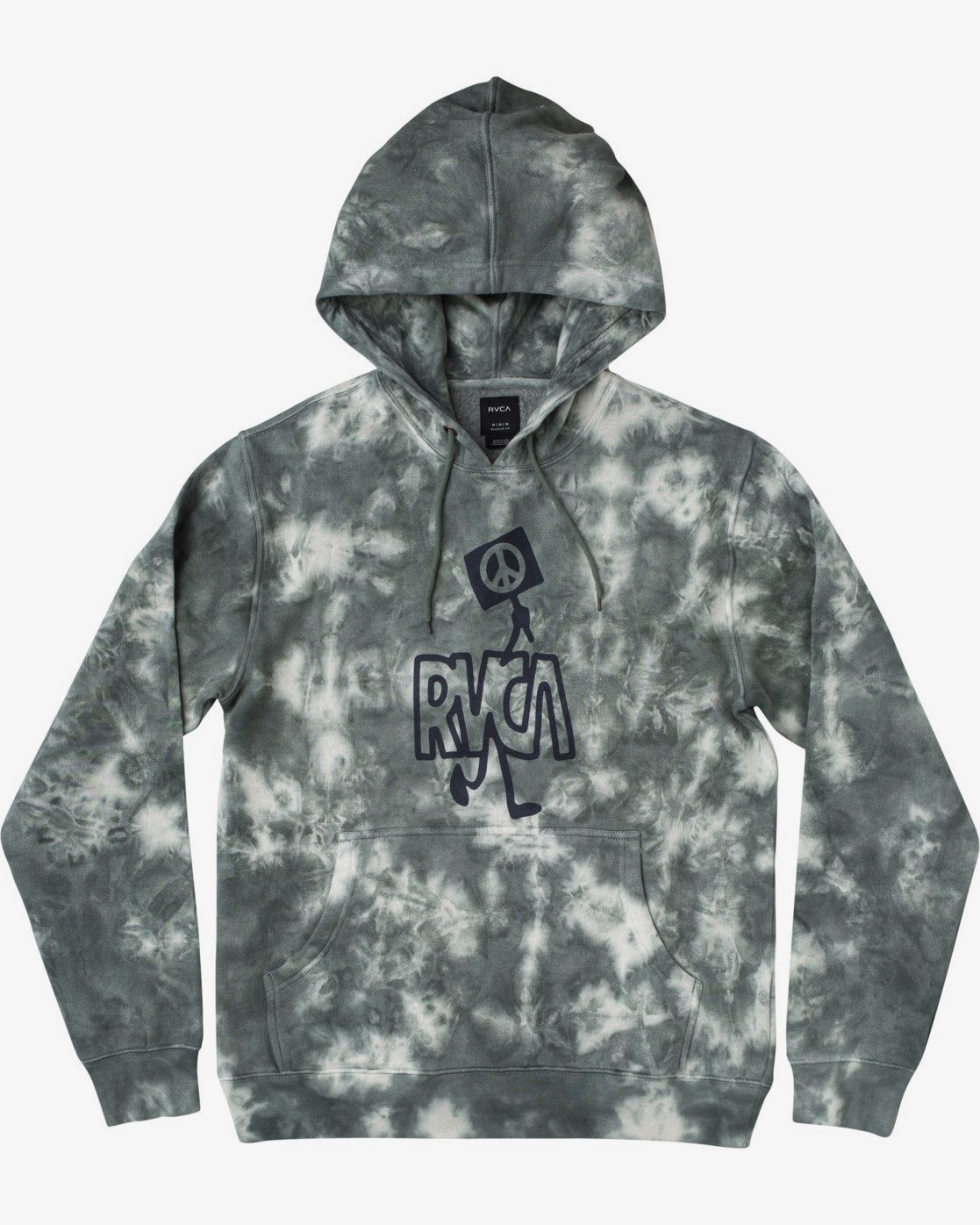 green and black tie dye hoodie