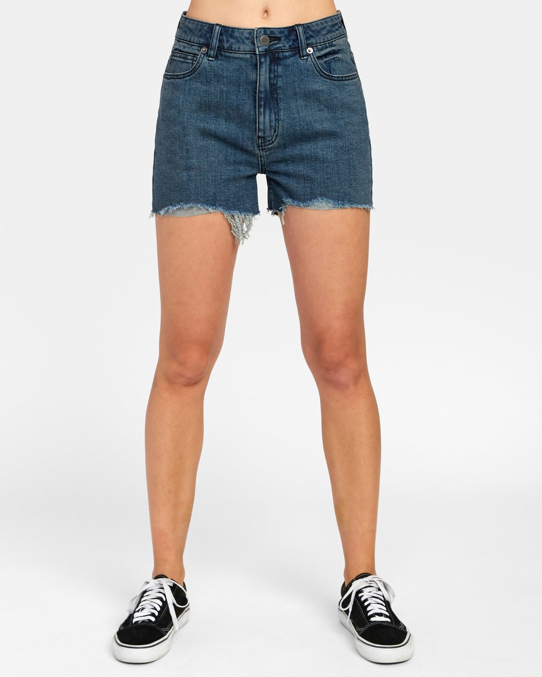 high rise jean short