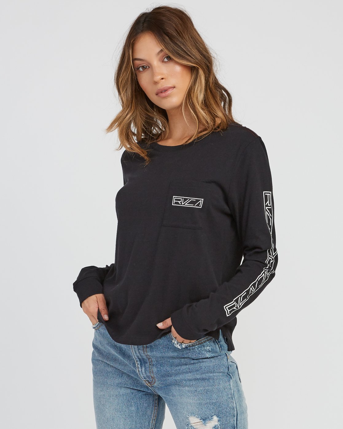 RVCA Womens Reflector Long Sleeve T-Shirt