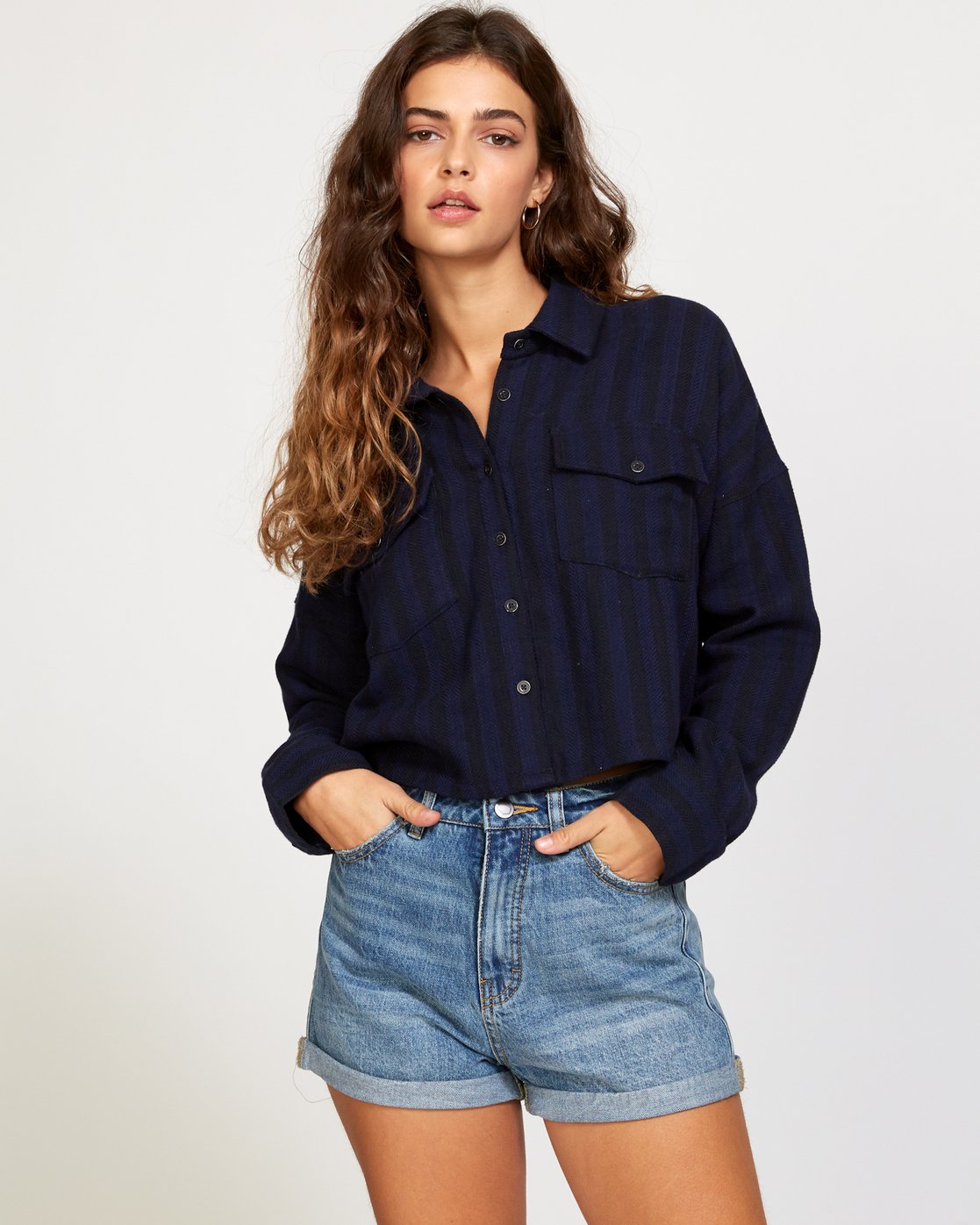 RVCA Womens Vedder Button-Up Shirt