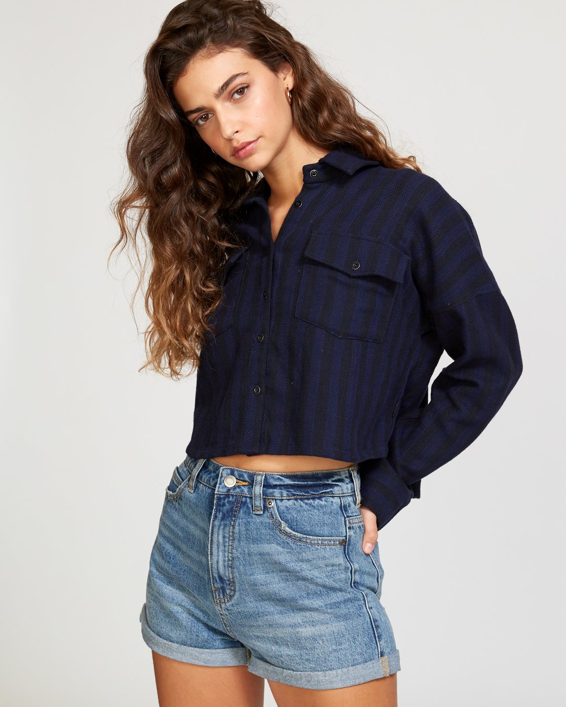 RVCA Womens Vedder Button-Up Shirt