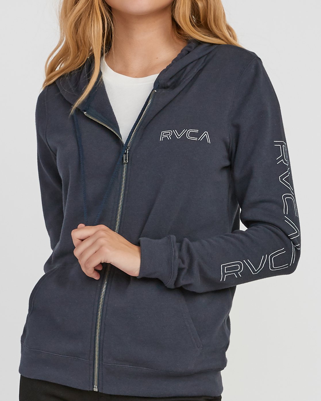 rvca zip up hoodie