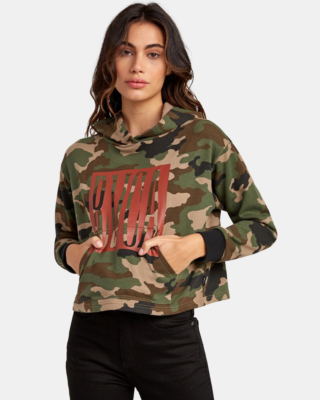 rvca camo hoodie