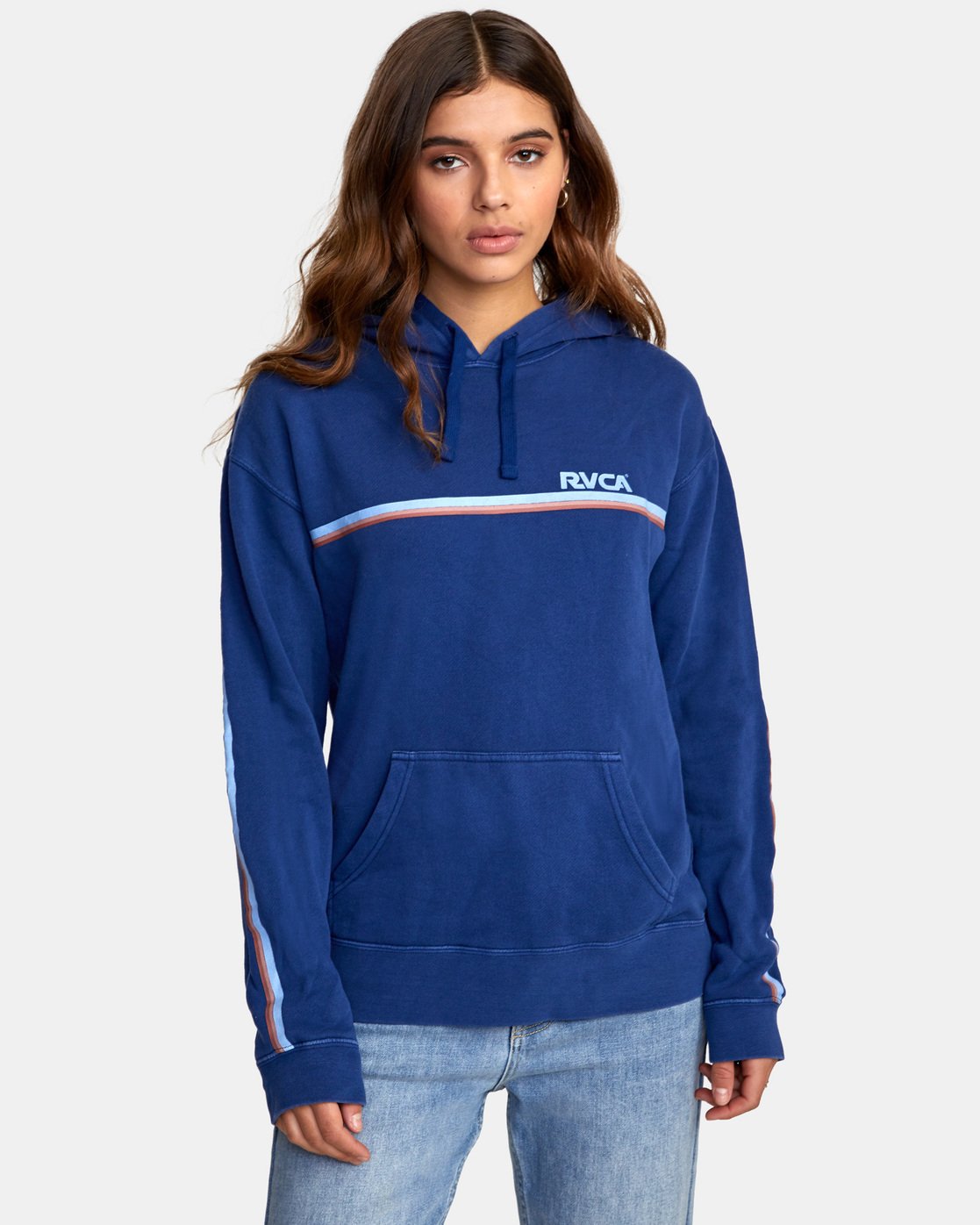 rvca blue hoodie