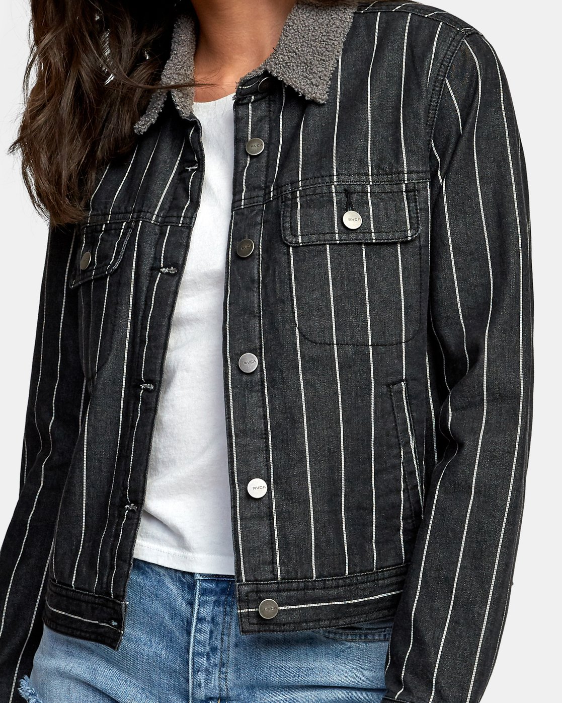 rvca black denim jacket