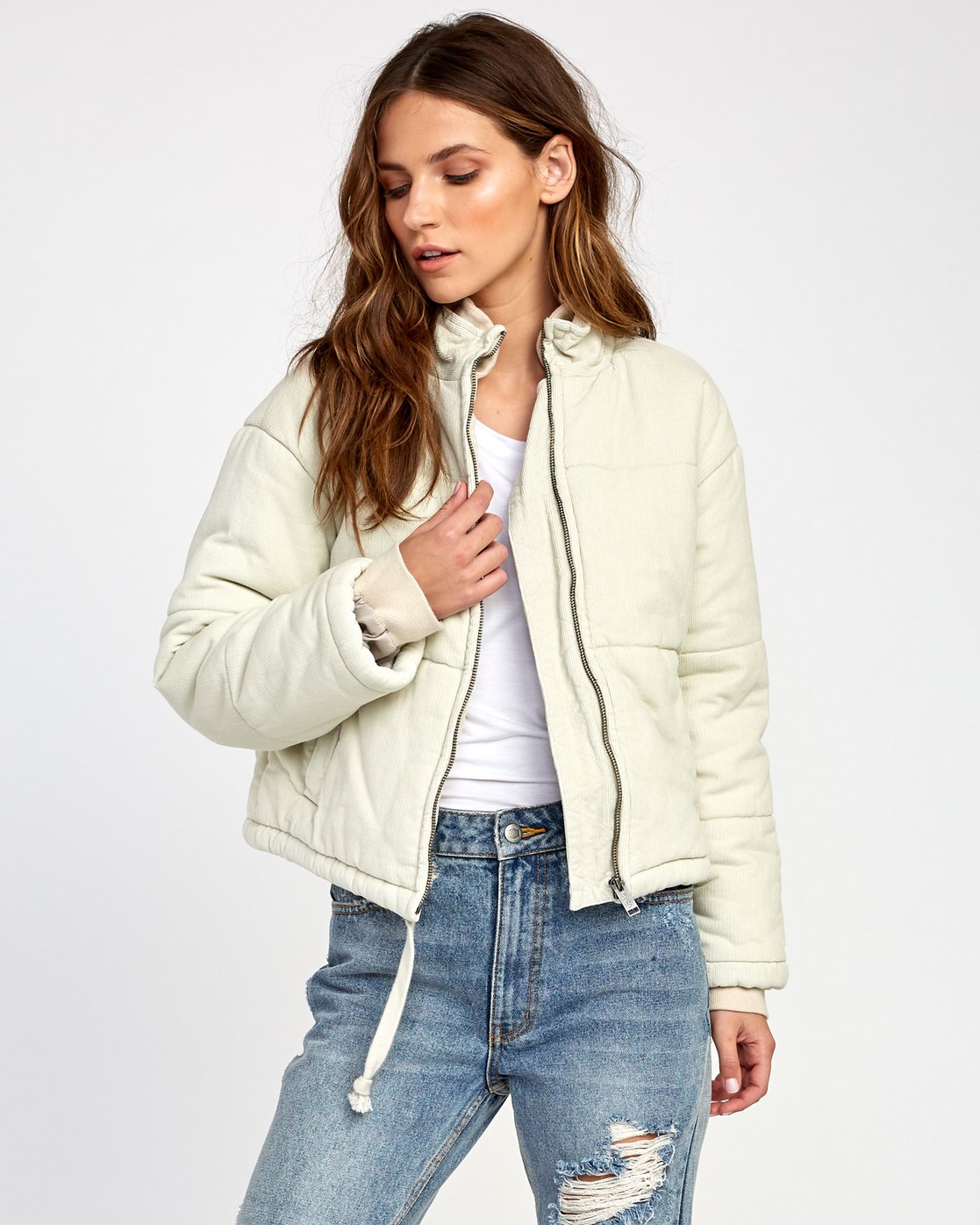 rvca eezeh puffer cropped jacket