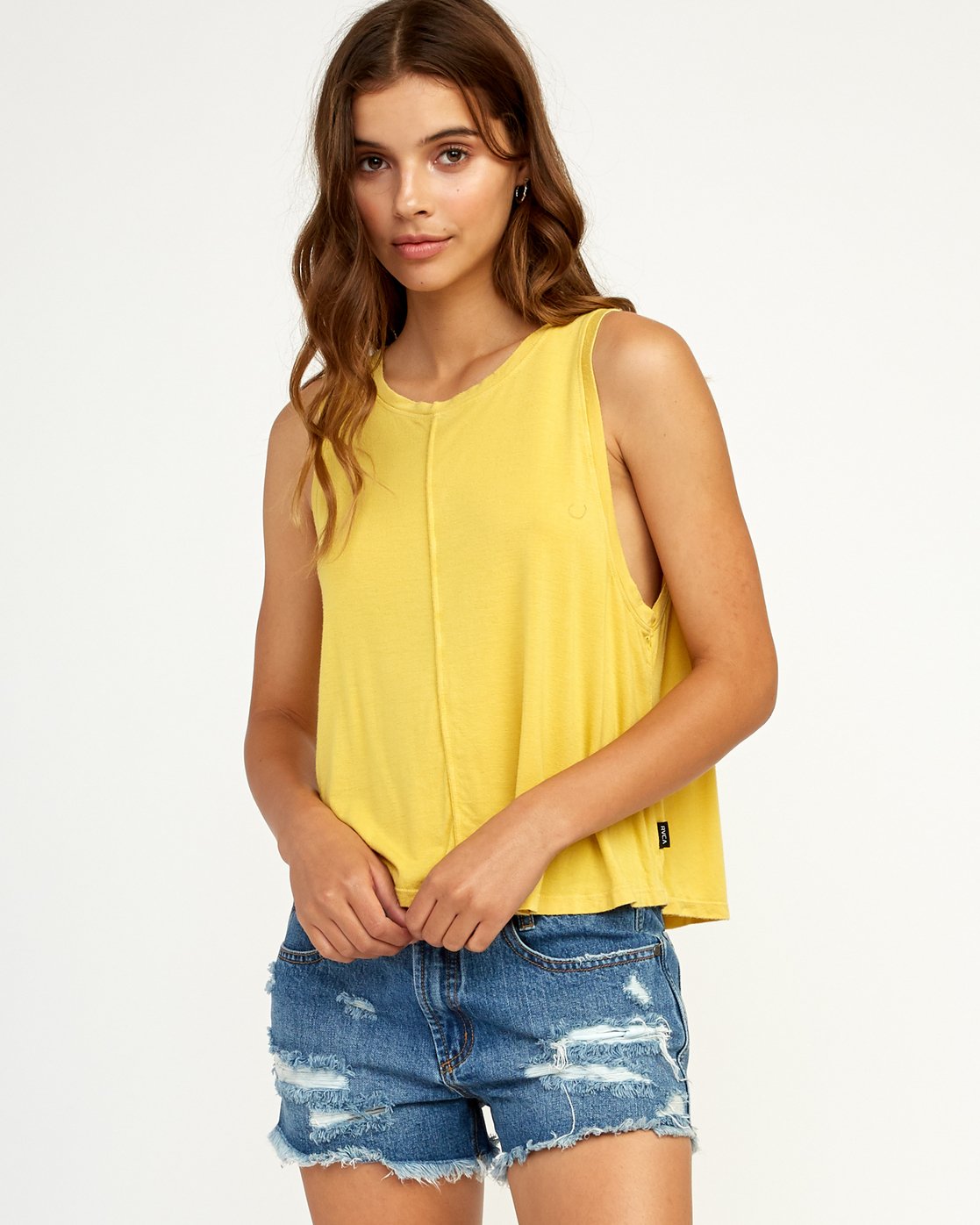 RVCA Womens Happy Place Muscle Tank Top