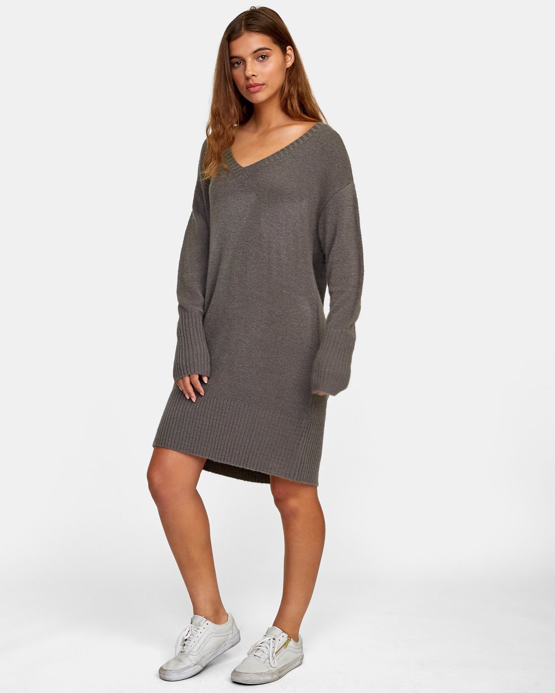 charcoal sweater dress