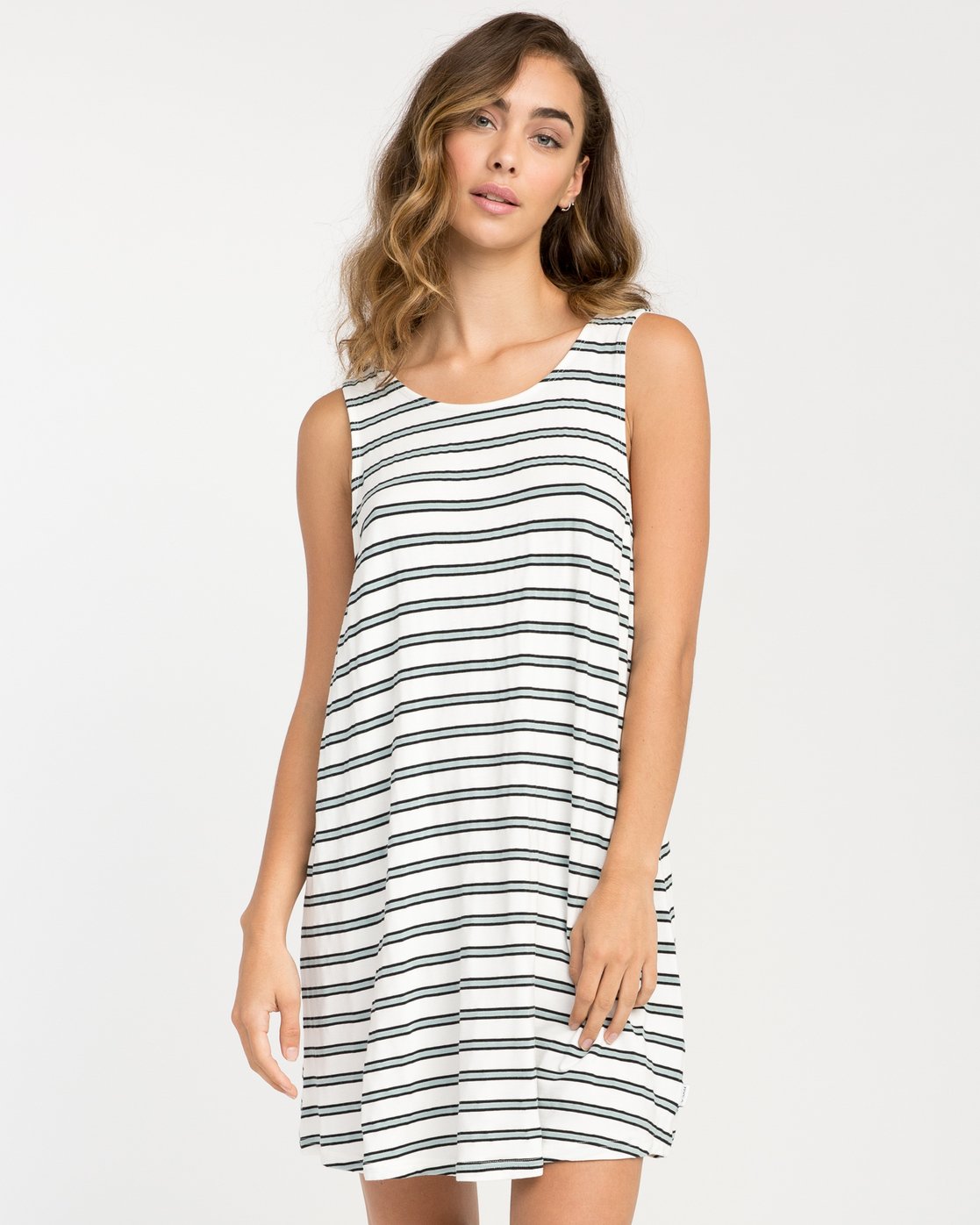 striped swing dress