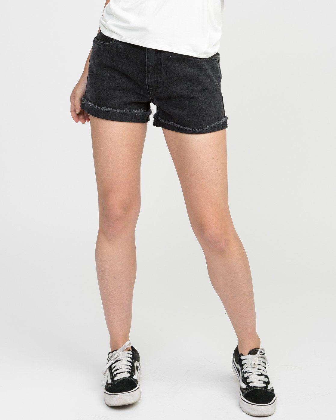RVCA Womens Wanderist Denim Shorts WE207WAN