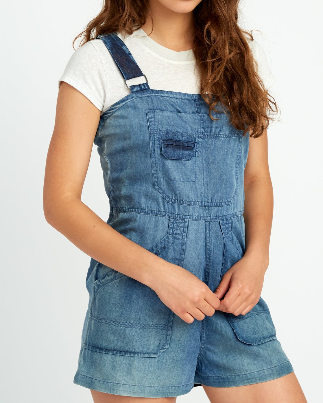 chambray overalls