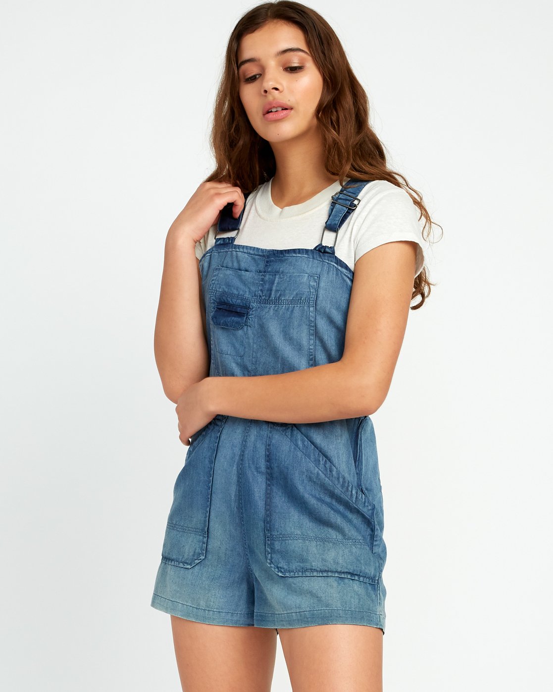 chambray overalls