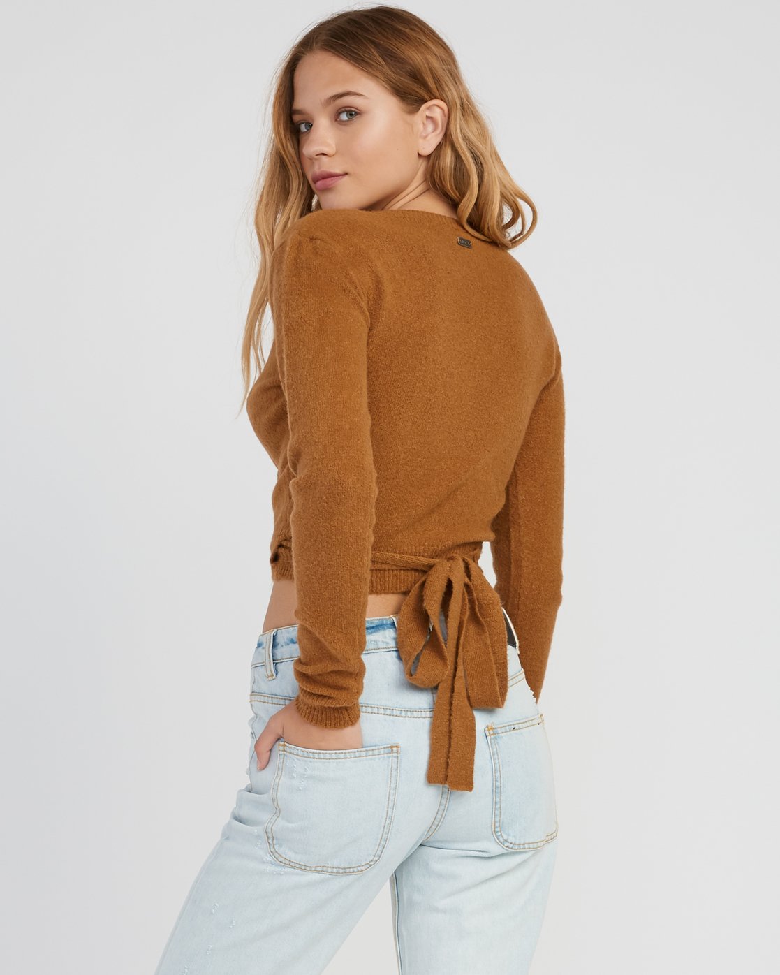 tan wrap sweater