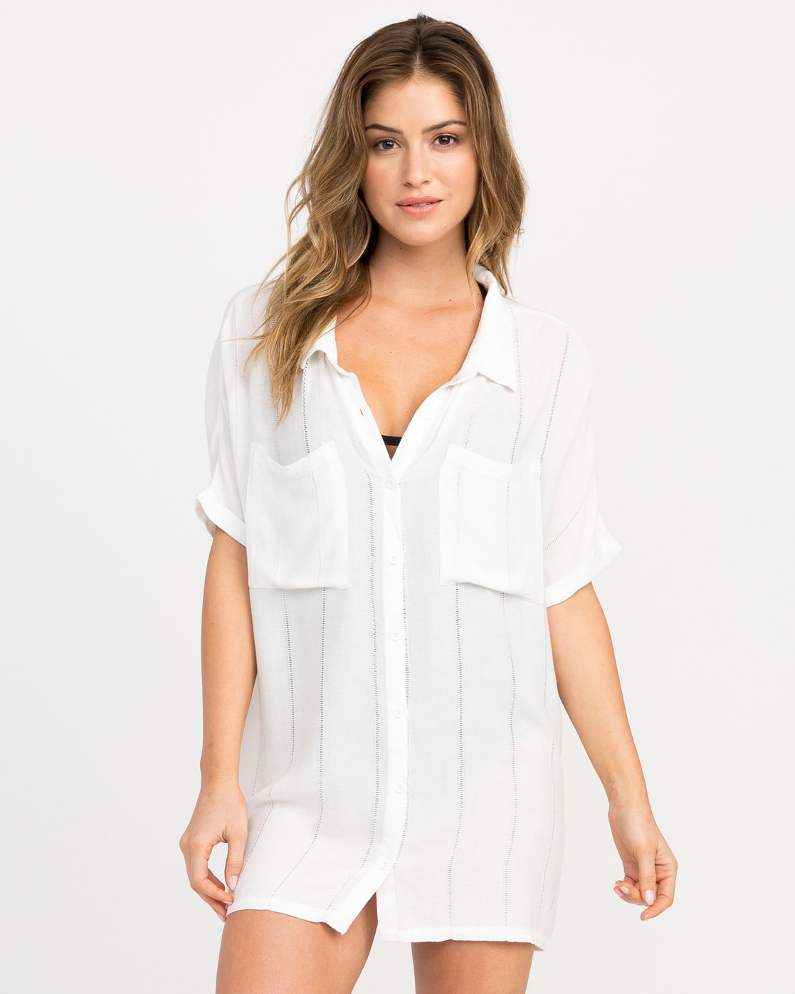 white tunic shirt dress