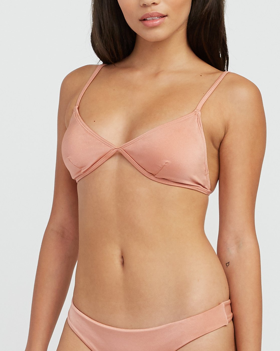 Choose SZ//Color RVCA Women/'s Solid Triangle Bikini Top