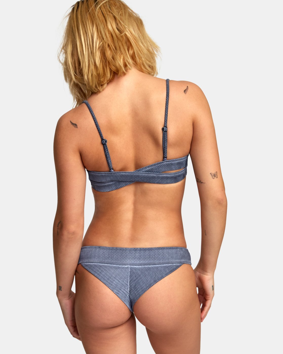 RVCA Womens Stone Textured Bralette Bikini Top