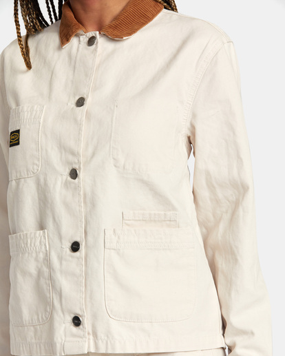 6 Recession Collection Chore - Veste en toile pour Femme Blanc AVJJK00128 RVCA