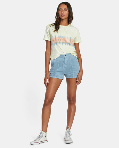 3 Daylight - Corduroy Shorts for Women Blue AVJNS00190 RVCA